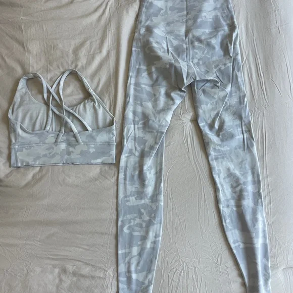 lululemon athletica Gray Camo Leggings and Sports Bra Set - Picture 2 of 2
